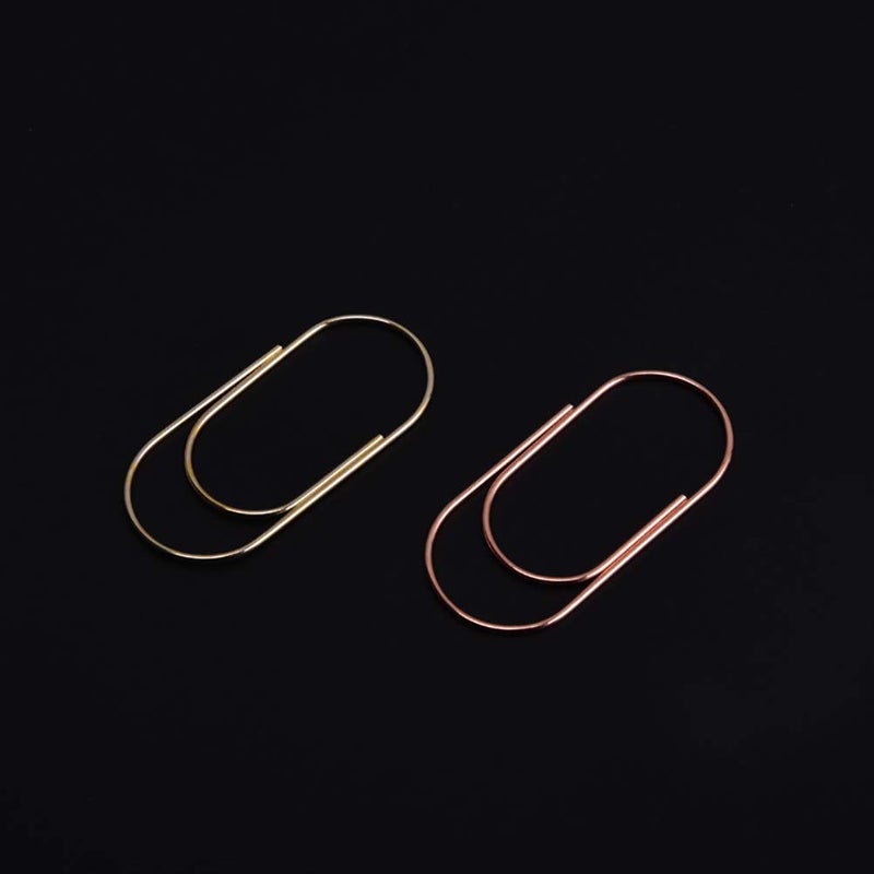 Supfoxer Gold Large Paper Clips, 50pcs 50mm/1.97" Oversized Jumbo Wide Planner Giant Paper Clip Non Skid Smooth Finish Steel Wire Office Supply Invitation Accessories (Gold) - Image 4